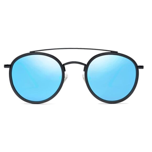 Round Retro Double Bridge Sunglasses - Picture 1 of 3